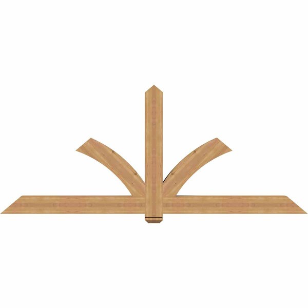 Ekena Millwork Redmond Smooth Timber Gable Bracket, Western Red Cedar, 96"W x 40"H x 5 1/2"D x 5 1/2"F, 10/12 Pitch GBW096X40X0606RED00SWR - main